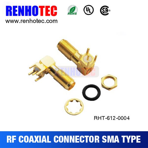 SMA Jack R_A PCB Mount CRIMP RF Coaxial Connectors Electrica